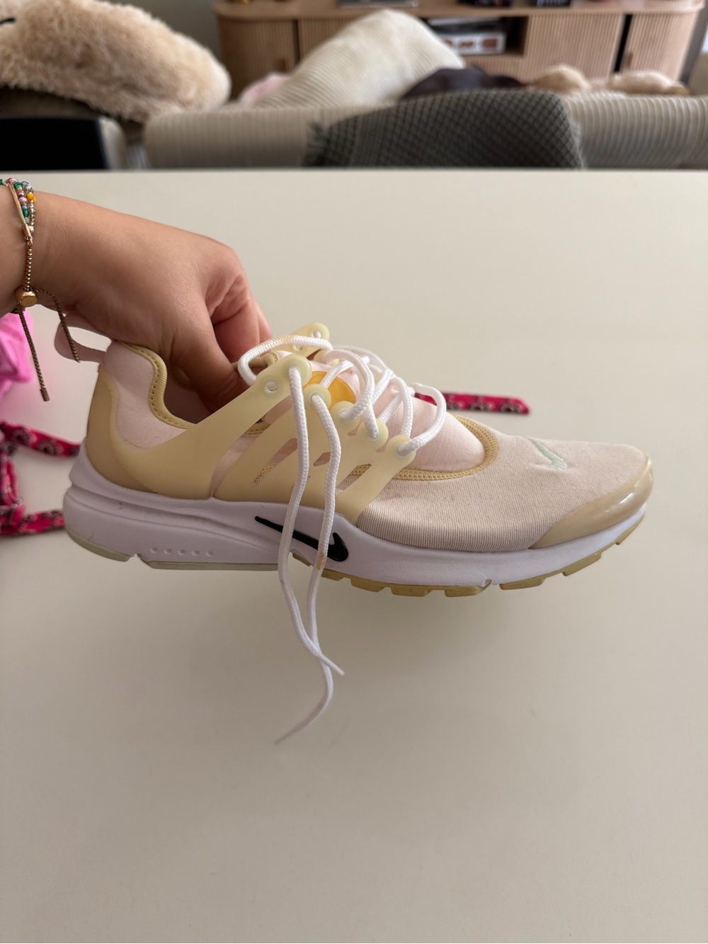 Nike Women’s rose pink and Cream Athletic Sneaker